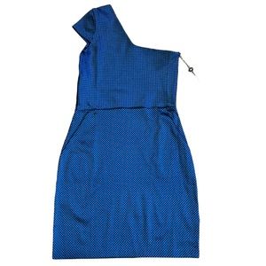 Nuvula Wear Your Imagination Checkered Blue Stretch Bodycon Pockets Size Small